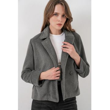Jacheta dama -  gri - textil