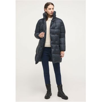 Jacheta Dama -  Heidi Mid Puffer - Regular Fit - Design Clasic - Maneci Lungi - 2 Buzunare - Cu Fermoar - Bumbac - Negru - Negru