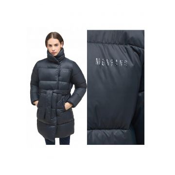 Jacheta Dama -  Heidi Mid Puffer - Regular Fit - Design Clasic - Maneci Lungi - 2 Buzunare - Cu Fermoar - Bumbac - Negru - Negru