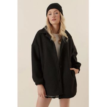 Jacheta dama  textil - Negru