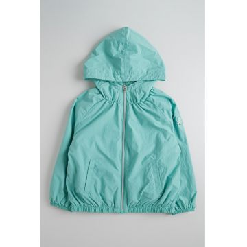 Jacheta subtire cu terminatii elastice si gluga - Mint