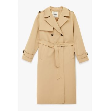 Trenci cu doua randuri de nasturi - Maro camel