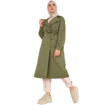 Trenci dama -  Kaki - Textil