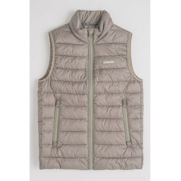 Vesta cu vatelina subtire si buzunare cu fermoar - Verde sparanghel