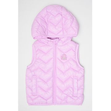 Vesta matlasata cu gluga - Roz orhidee